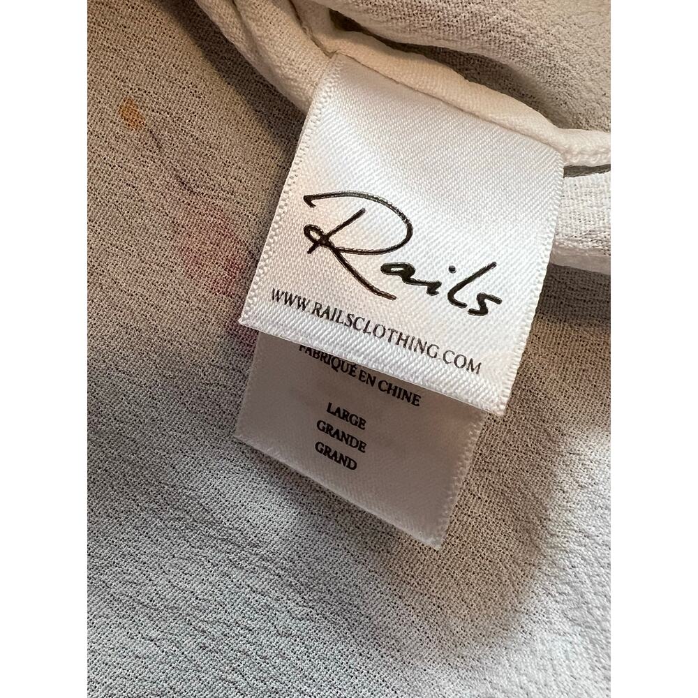 Rails Whitney Champagne Bottle Print Button Up Bl… - image 4